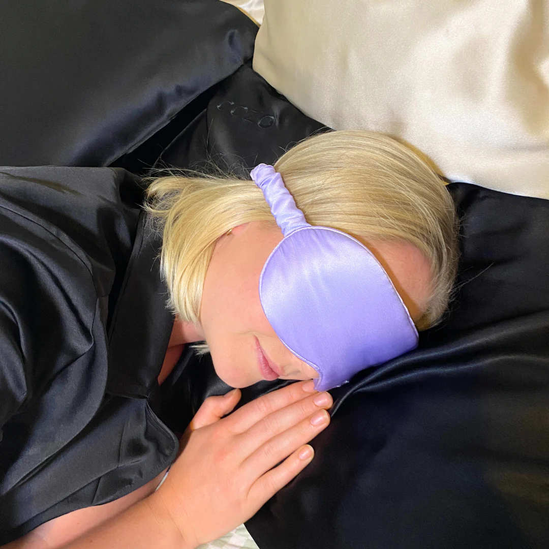 COZO Cushioned Purple Mulberry Silk Sleep Mask